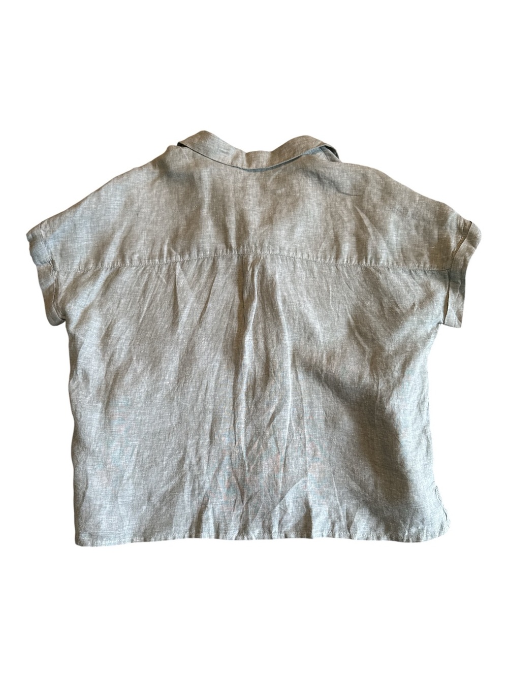 Rachel Zoe 100% Linen Short Sleeve Buttoned Top - Picture 3 of 7